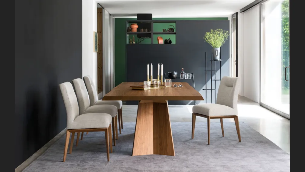 Tavolo rettangolare Icaro in rovere di Calligaris