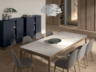 Tavolo Savoy in gres e legno di Tomasella