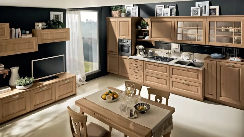 Cucina Classica lineare in legno Bolgheri di Stosa