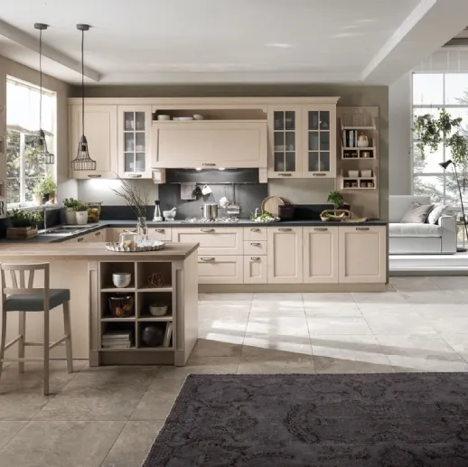 Cucina Classica Virginia Soft Beauty in Cipria opaco di Stosa