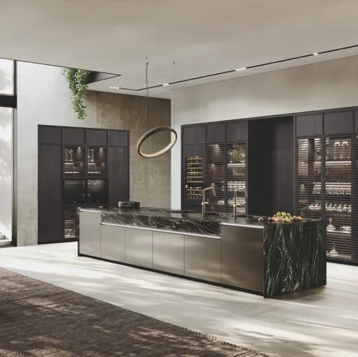 Cucina Design con isola Hily Legno di Binova