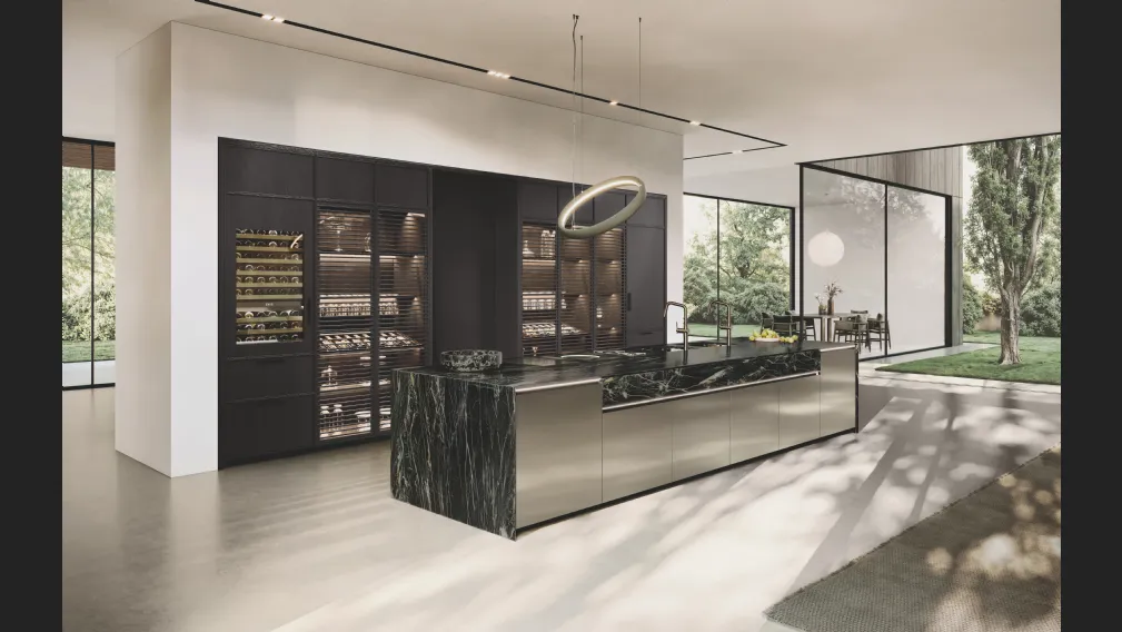 Cucina Design con isola Hily Legno di Binova