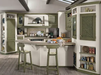 Cucina in muratura Anita verde antico di Lube