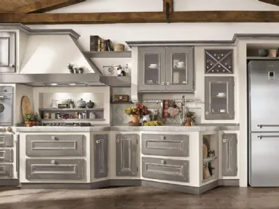 Cucina in muratura Beatrice Laccato Argilla di Lube