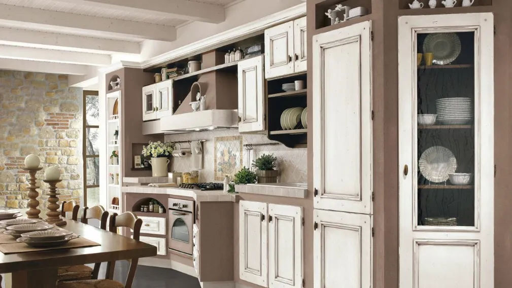 Cucina in muratura Beatrice Laccato Bianco di Lube
