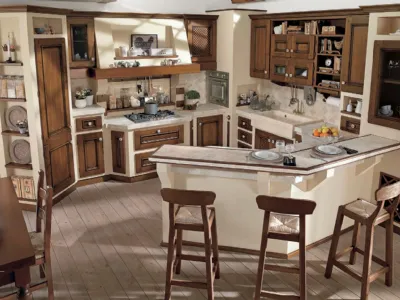 Cucina in muratura Beatrice noce antico di Lube