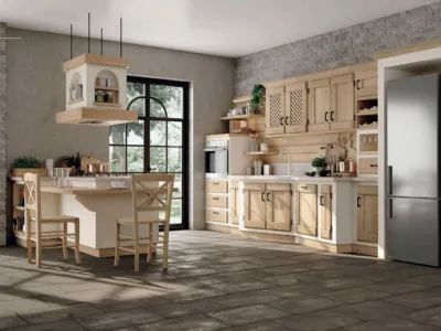 Cucina in muratura Anita castagno gessato di Lube