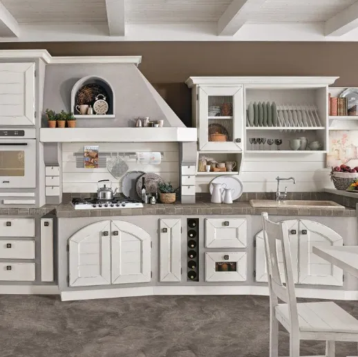 Cucina in muratura Luisa Bianco Rustico di Lube