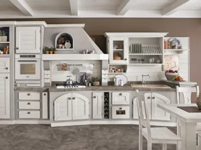 Cucina in muratura Luisa Bianco Rustico di Lube