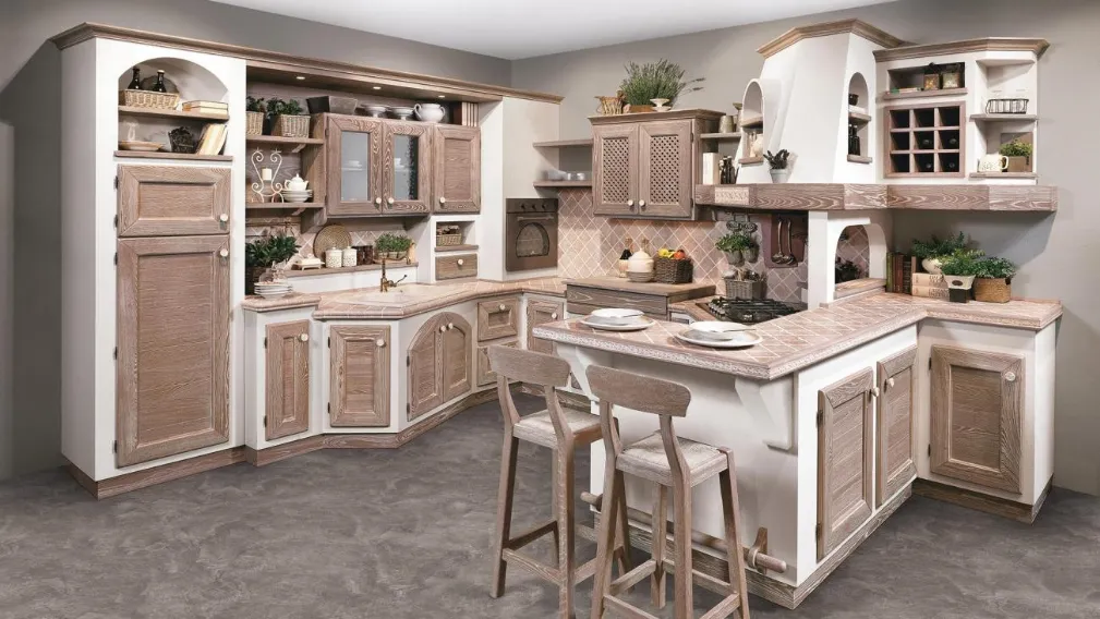 Cucina in muratura Luisa Gessata di Lube
