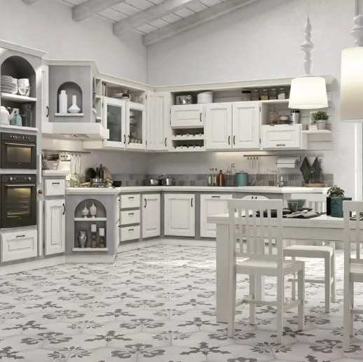 Cucina in muratura Onelia Laccato Bianco di Lube
