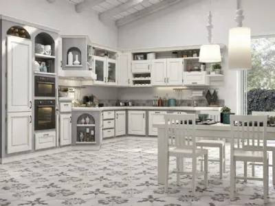 Cucina in muratura Onelia Laccato Bianco di Lube