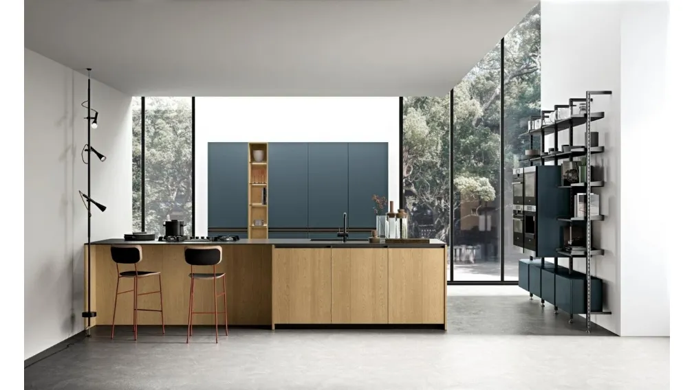 Cucina Moderna Immagina Wood 01 di Lube