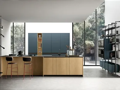 Cucina Moderna Immagina Wood 01 di Lube