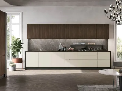 Cucina Moderna Karma 07 in Pet e Rovere Corteccia di Stosa