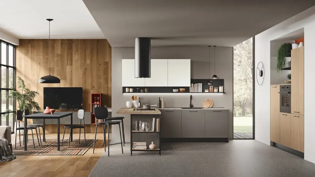 Cucina Moderna con penisola Art-Kaya di Stosa