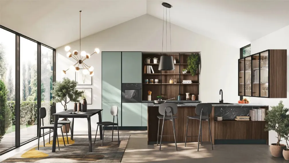 Cucina Moderna con penisola Art-Kaya di Stosa