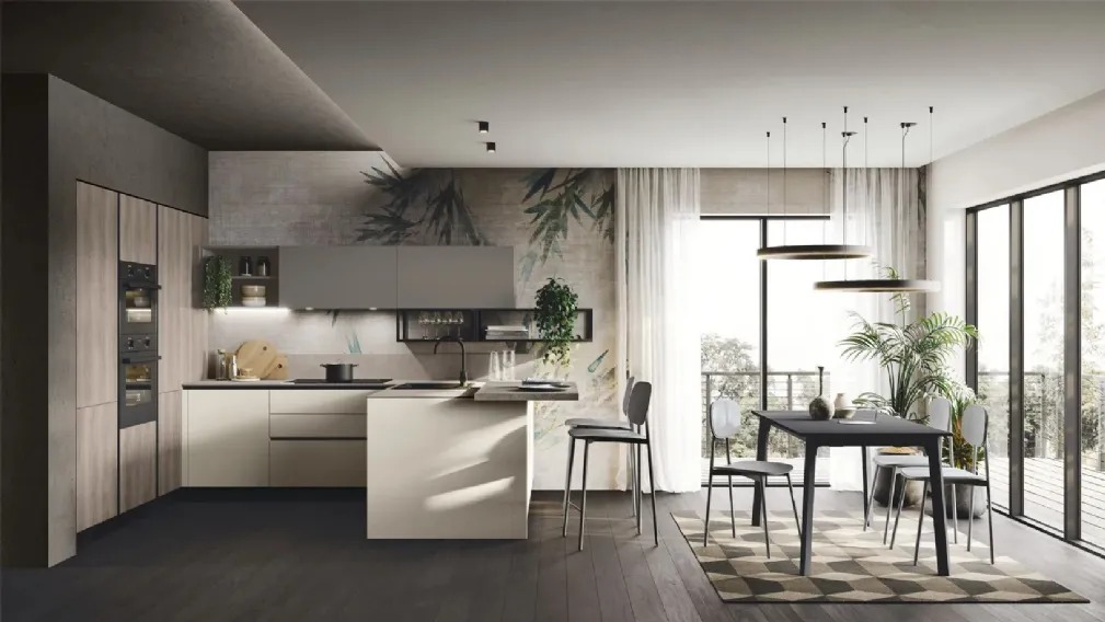 Cucina Moderna con penisola Art-Kaya di Stosa