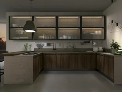 Cucina moderna Clover 12 di Lube