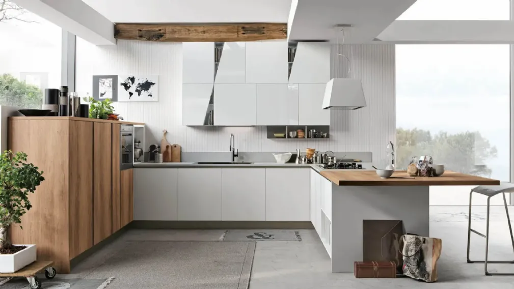 Cucina Moderna con penisola Infinity di Stosa