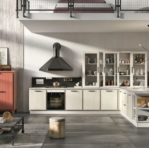 Cucina Shabby Chic con isola Provenza 04 di Lube
